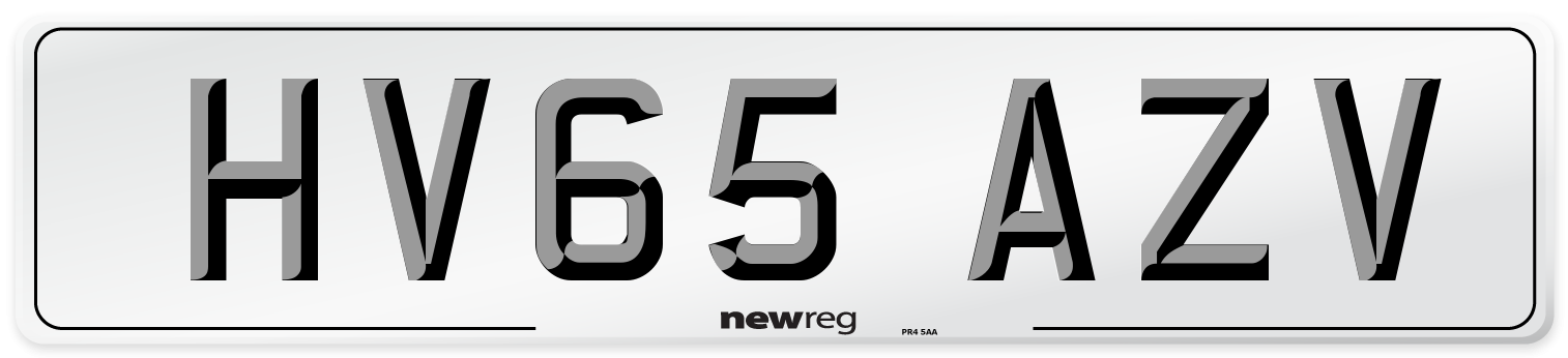 HV65 AZV Number Plate from New Reg